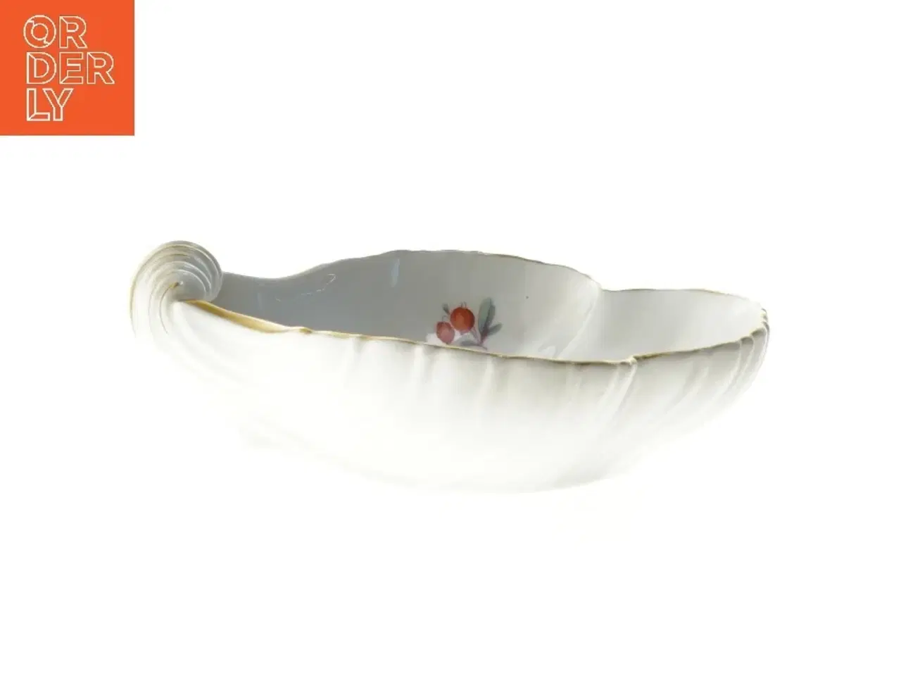 Billede 3 - Elegant porcelænsfad med blomstermotiv fra B&G (str. Ø 17 cm)