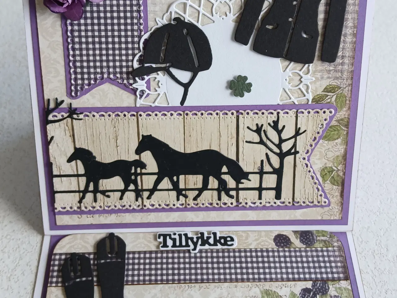 Billede 2 - Heste kort med tillykke på sælges.