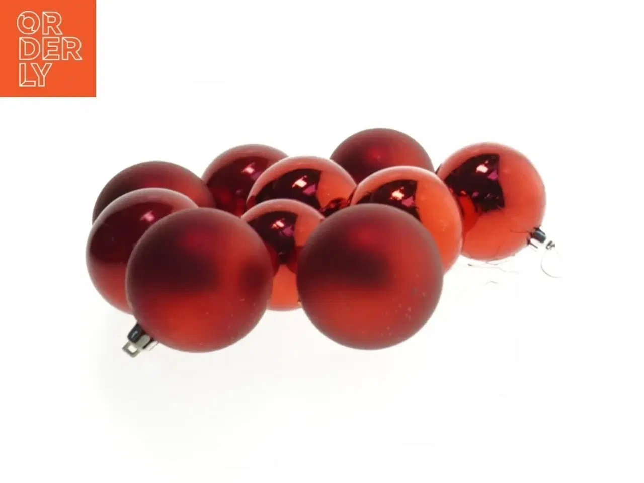 Billede 2 - Julekugler, røde (str. 10. styk)