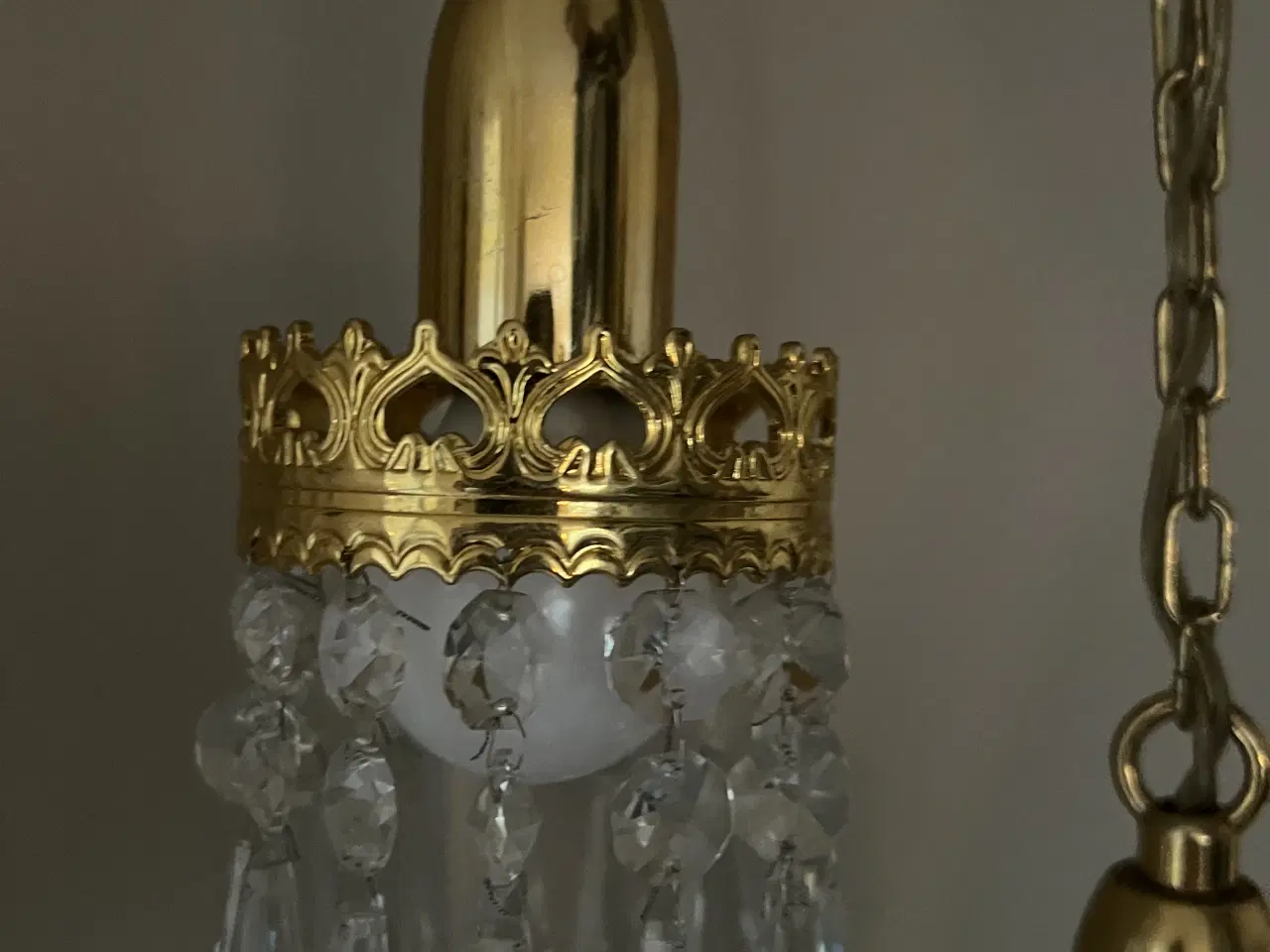 Billede 4 - Smukke vintage messing lamper med prismer 