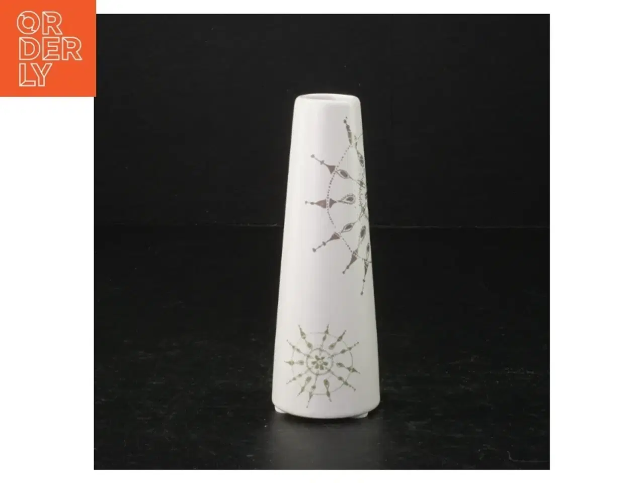 Billede 2 - Keramikvase med grafisk mønster (str. 13,5 cm)
