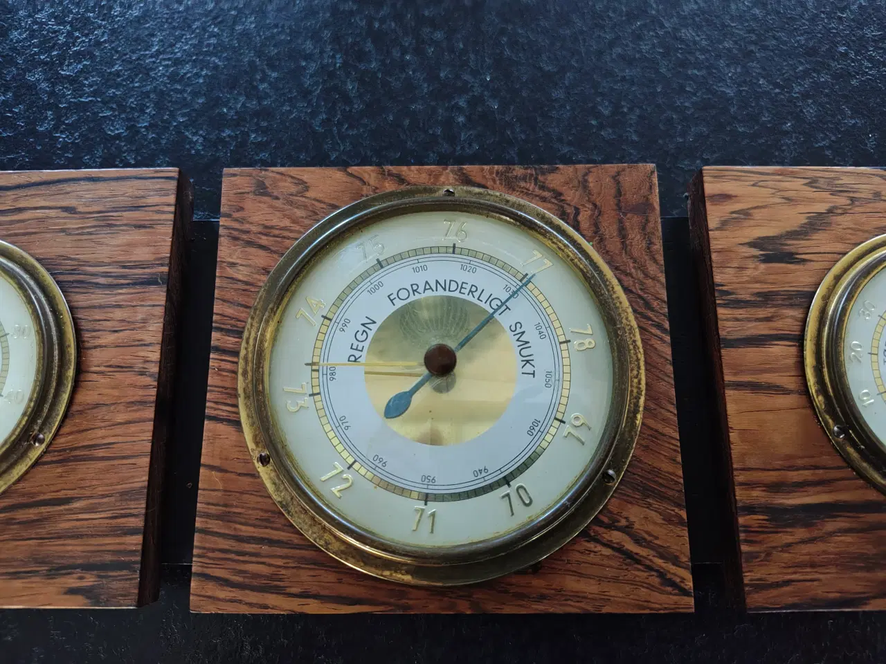 Billede 3 - Flot vejrstation i palisandertræ