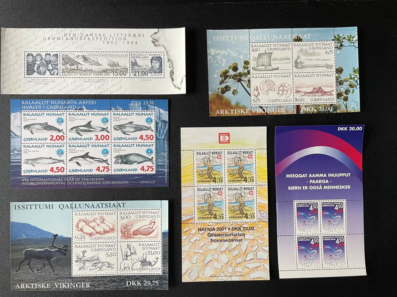 Billede 1 - Grønland - 6 forskellige postfriske miniblokke 