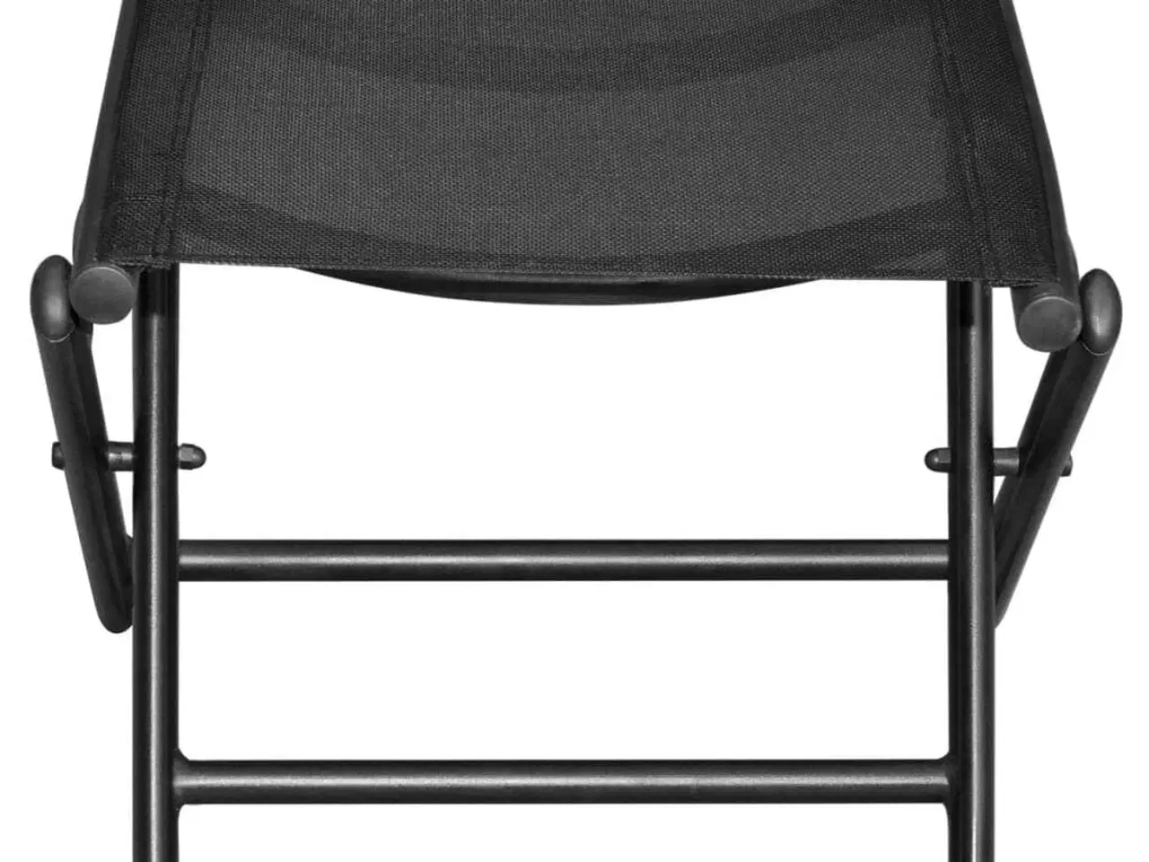 Billede 3 - Foldbar fodskammel aluminium og textilene sort