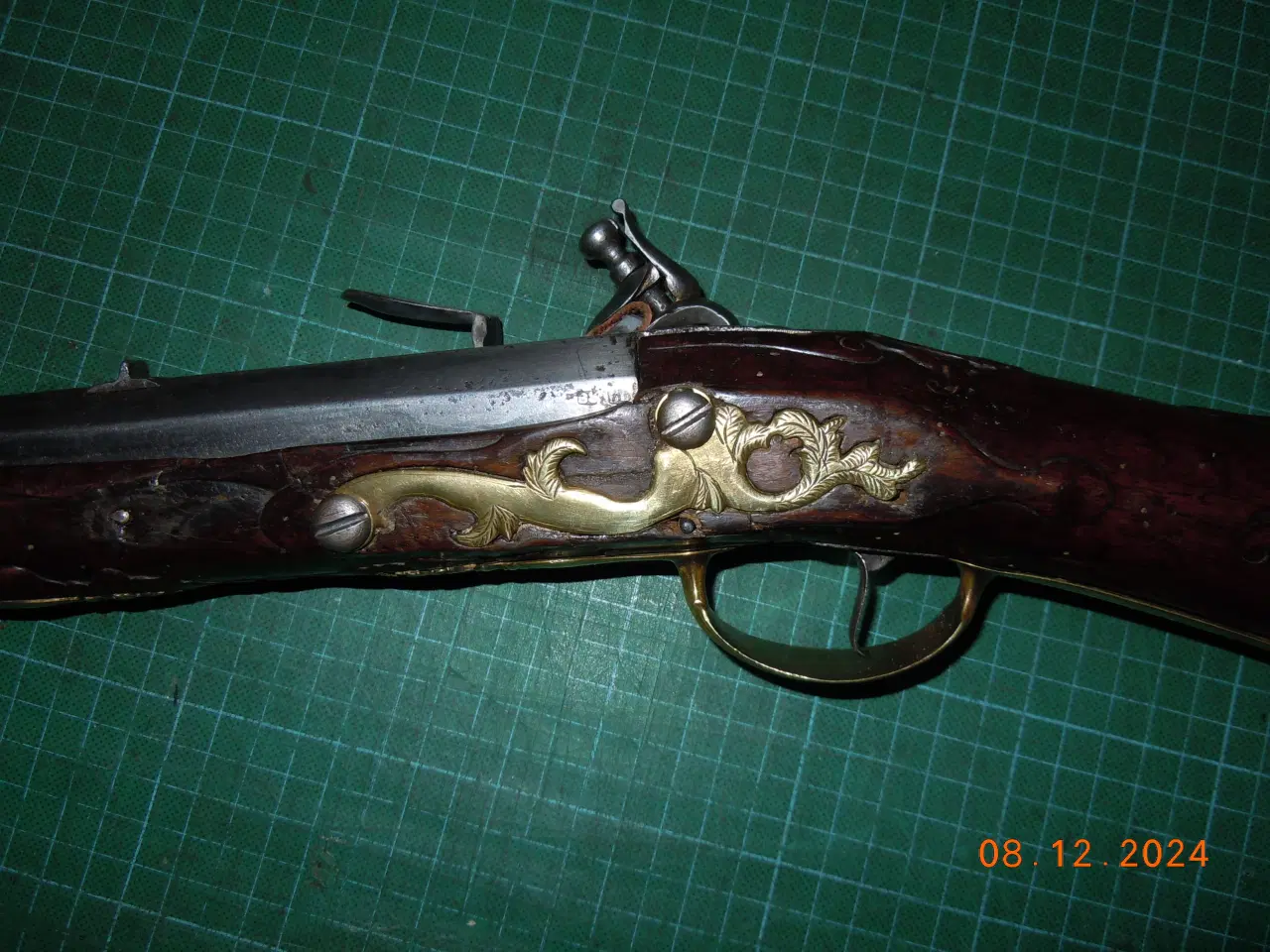 Billede 10 - Vognbøsse, Blunderbuss, 1700 tallet, flintelås. 