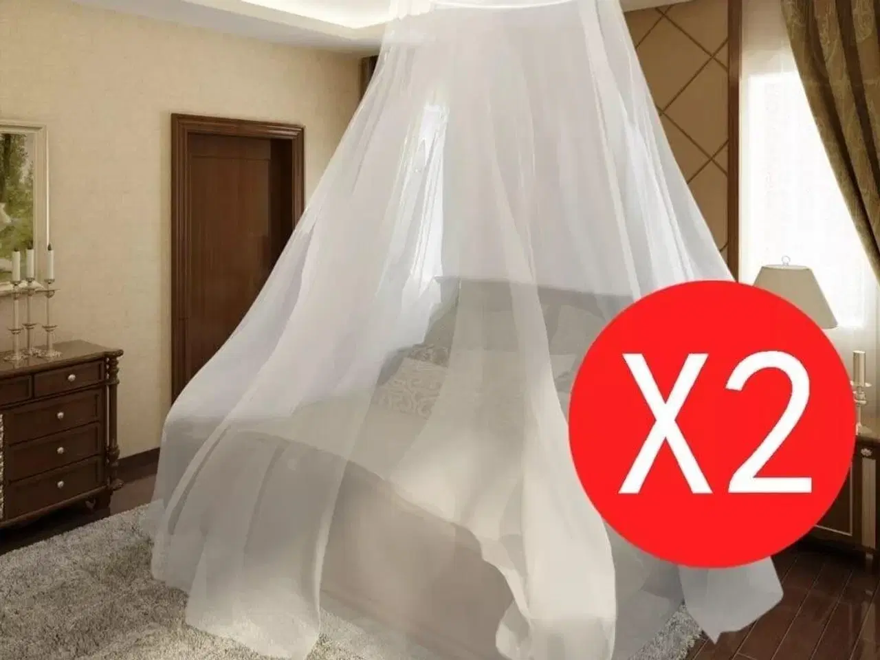 Billede 5 - Myggenet 2 stk. rundt 56 x 325 x 230 cm