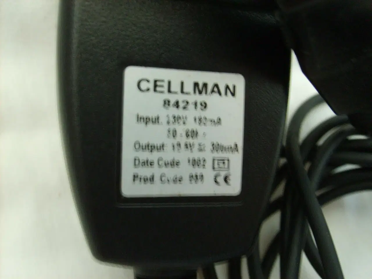Billede 3 - CELLMAN 84219 mobiltelefon oplader 10,5VDC 300mA