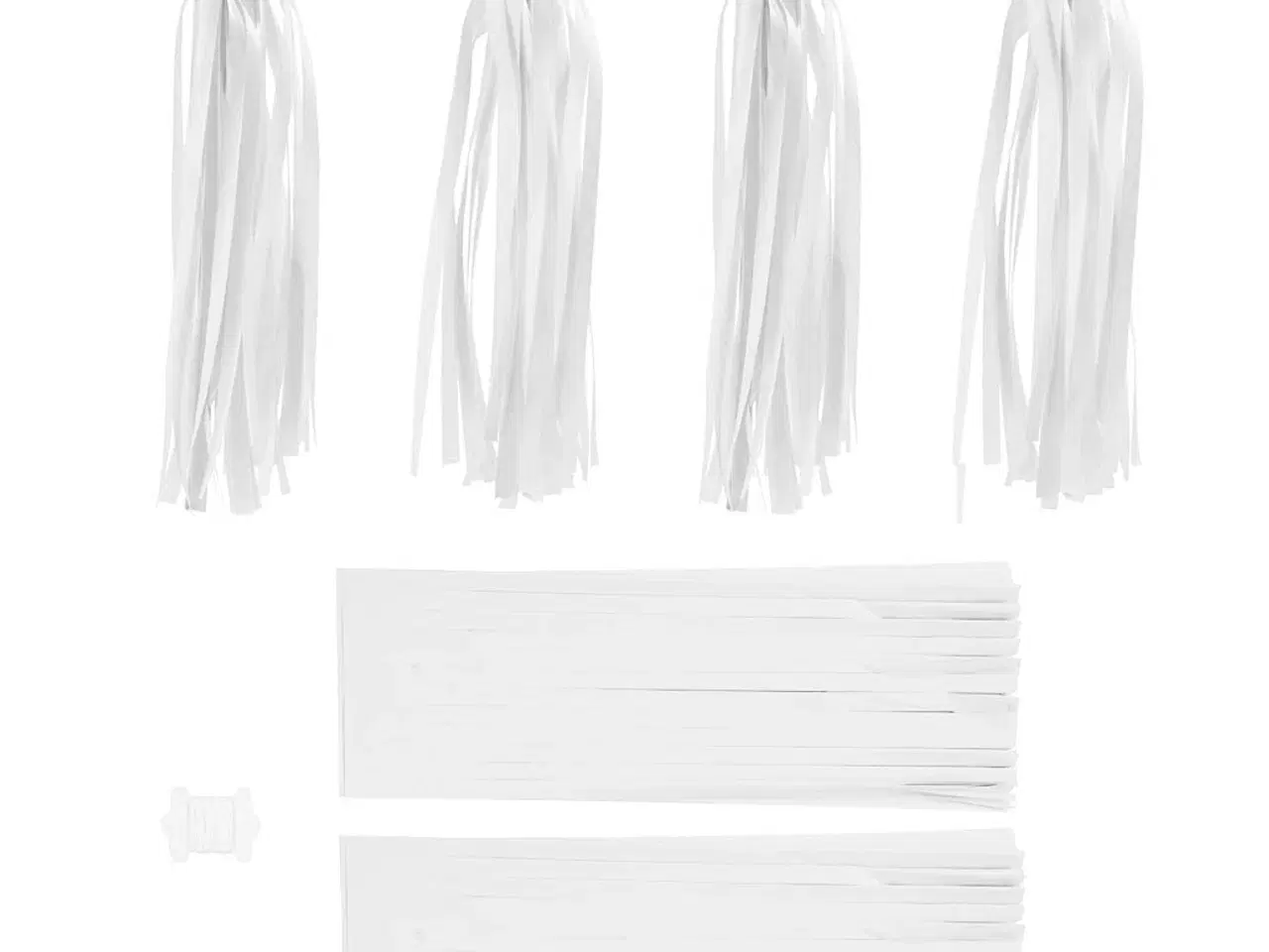 Billede 1 - Hvide Kvaste 12 stk. - 12x35 cm til Festdekorationer