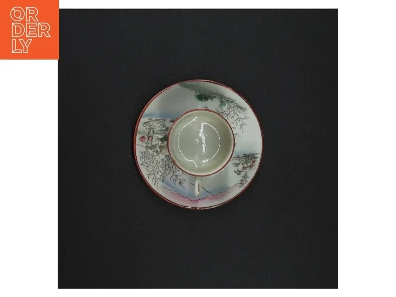 Billede 2 - Kinesisk thekop med underkop (str. 11 x 6 cm)