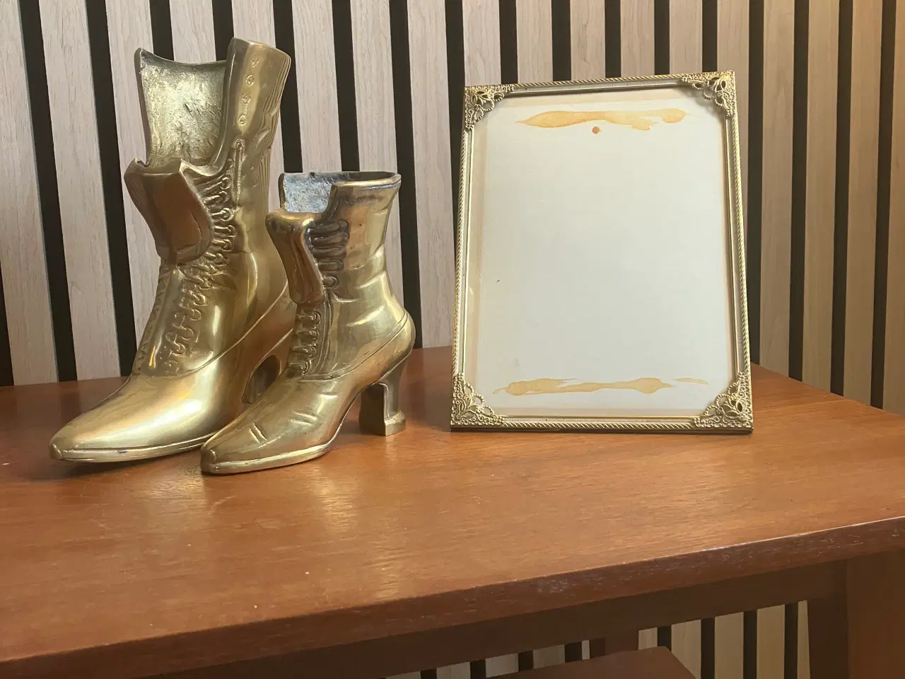 Billede 1 - Gammel metal ramme med buet glas.