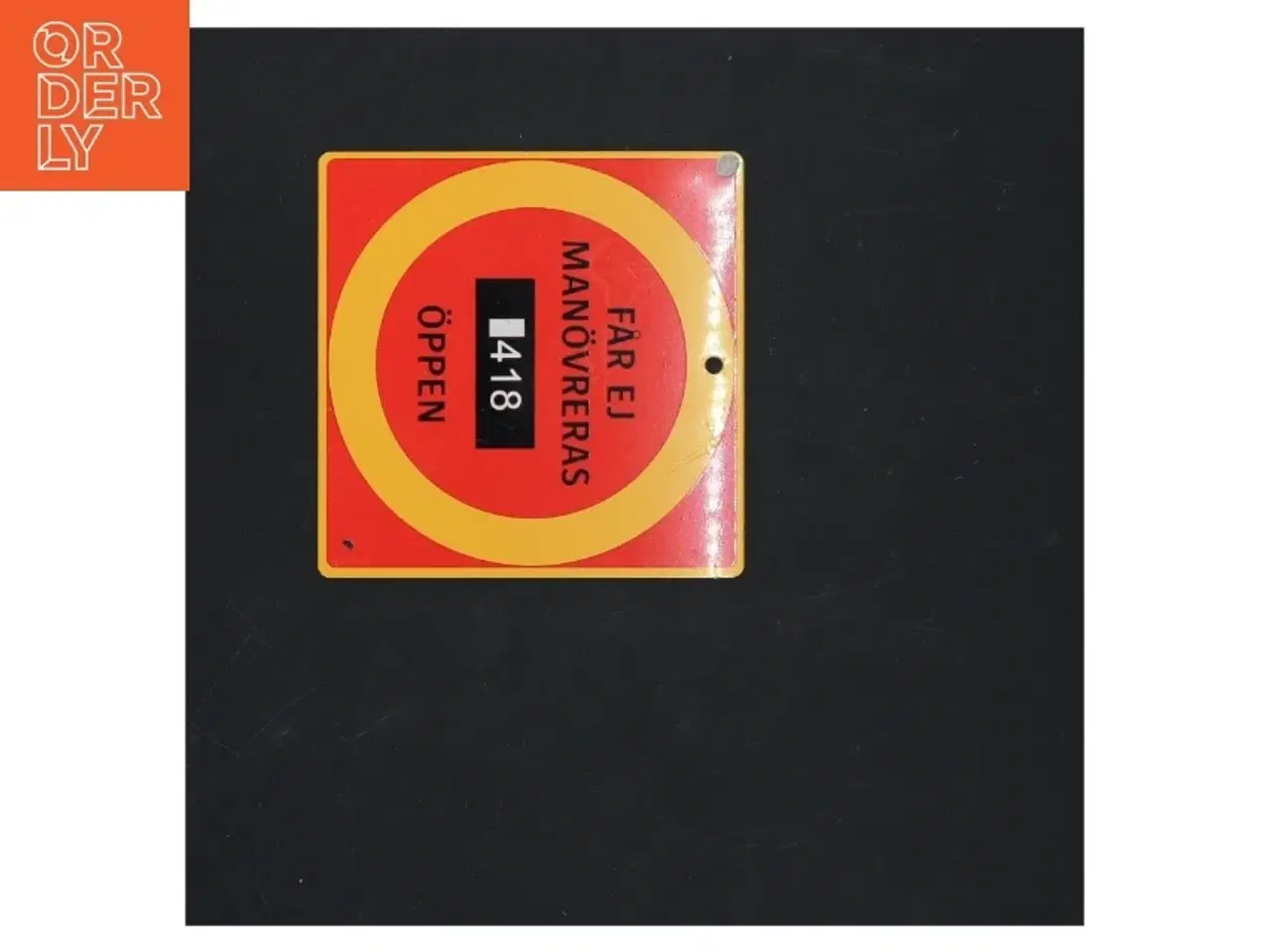 Billede 2 - Advarselsskilt med tekst (str. 10x10 cm)