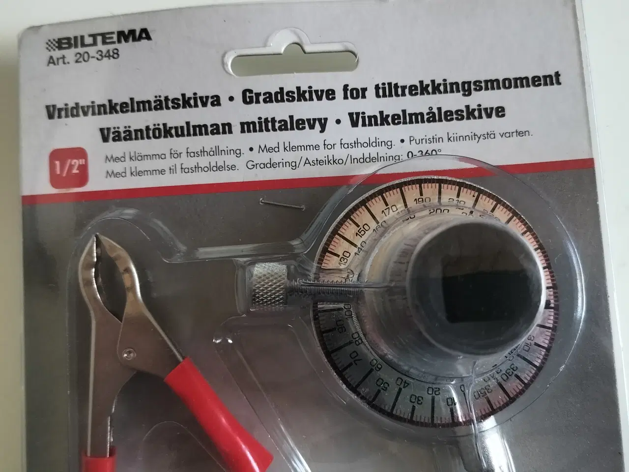 Billede 1 - Gradmåler som anvendes til bespænding af topstykke