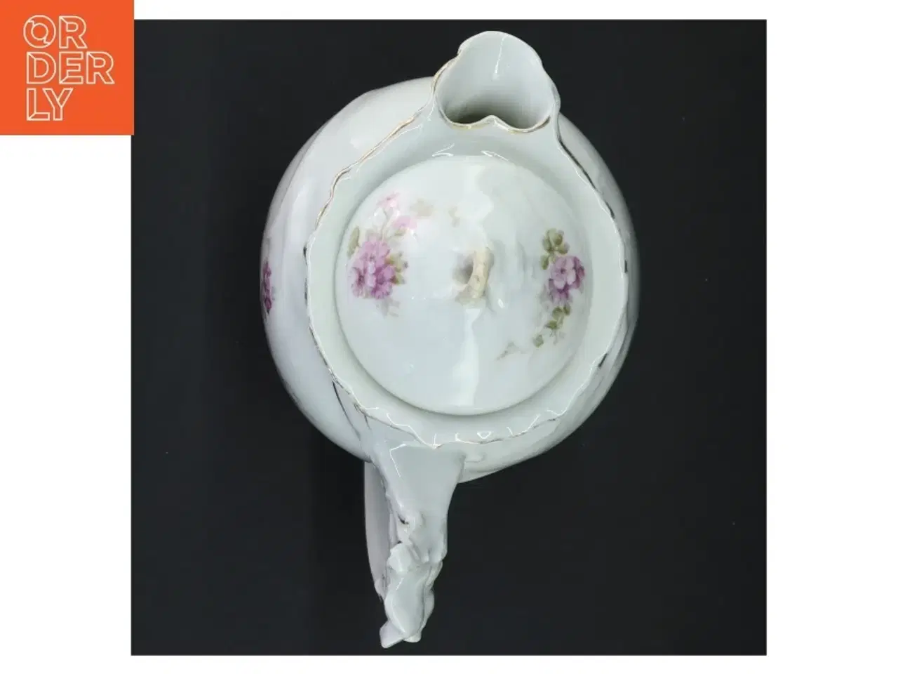Billede 5 - Porcelænskande med blomstermotiv (str. 25 x 11 cm)