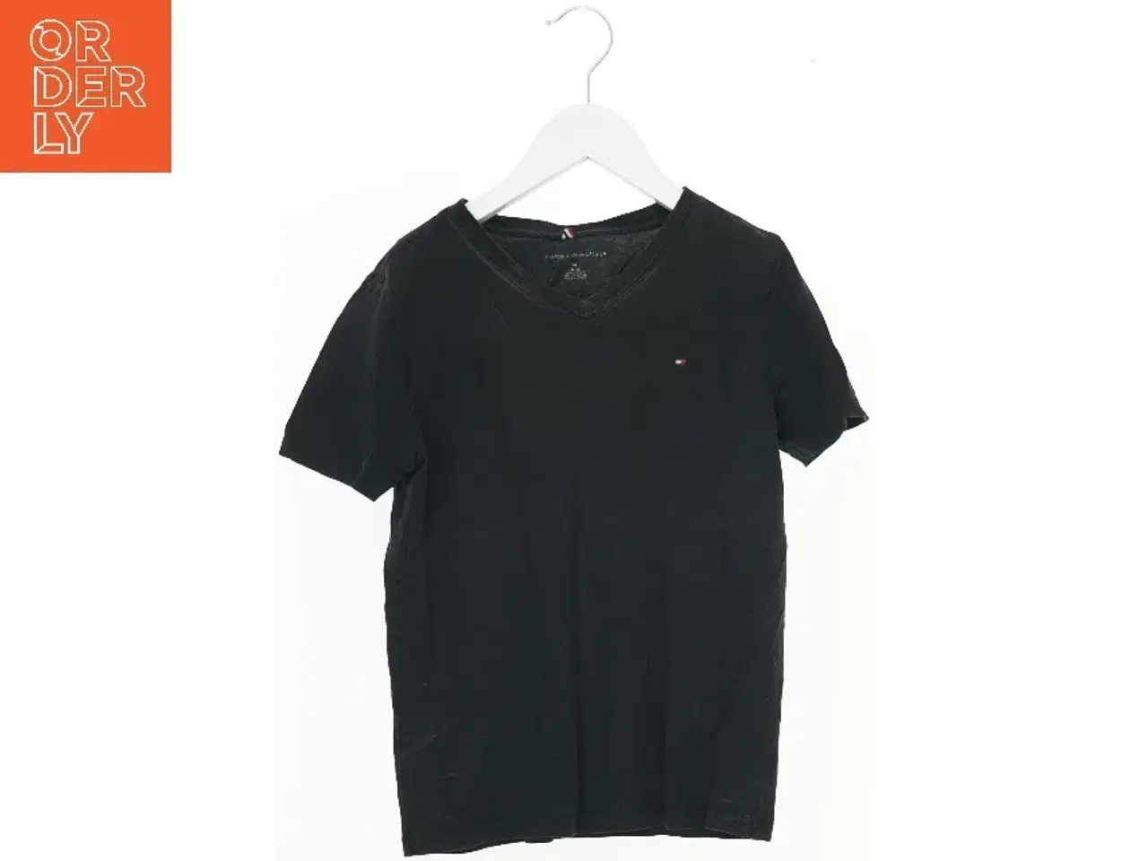 Billede 1 - Sort V-hals T-shirt fra Tommy Hilfiger fra Tommy Hilfiger (str. M)