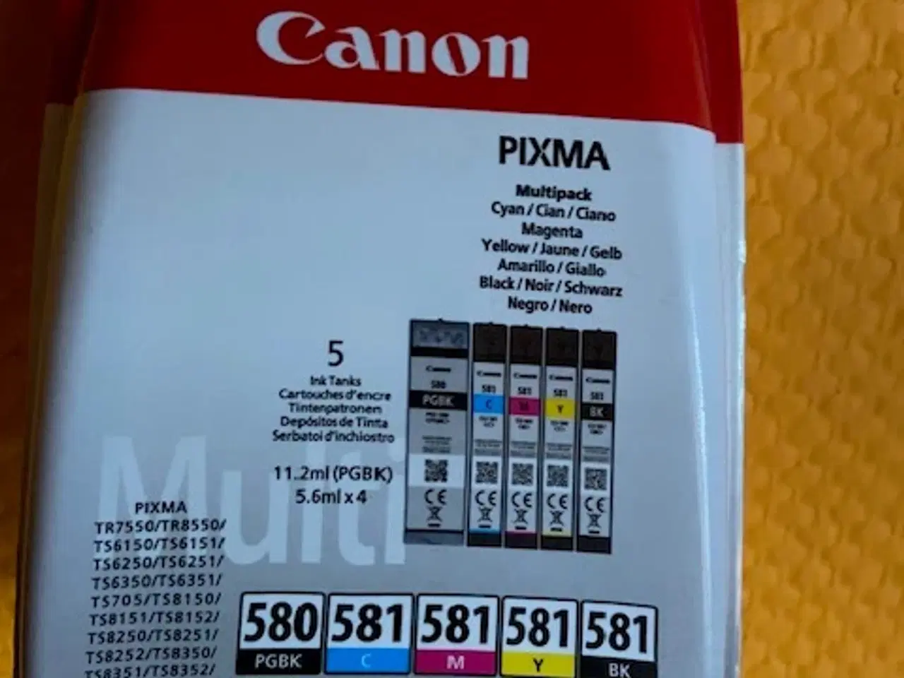 Billede 1 - Canon 580 og 581 sæt 5 stk