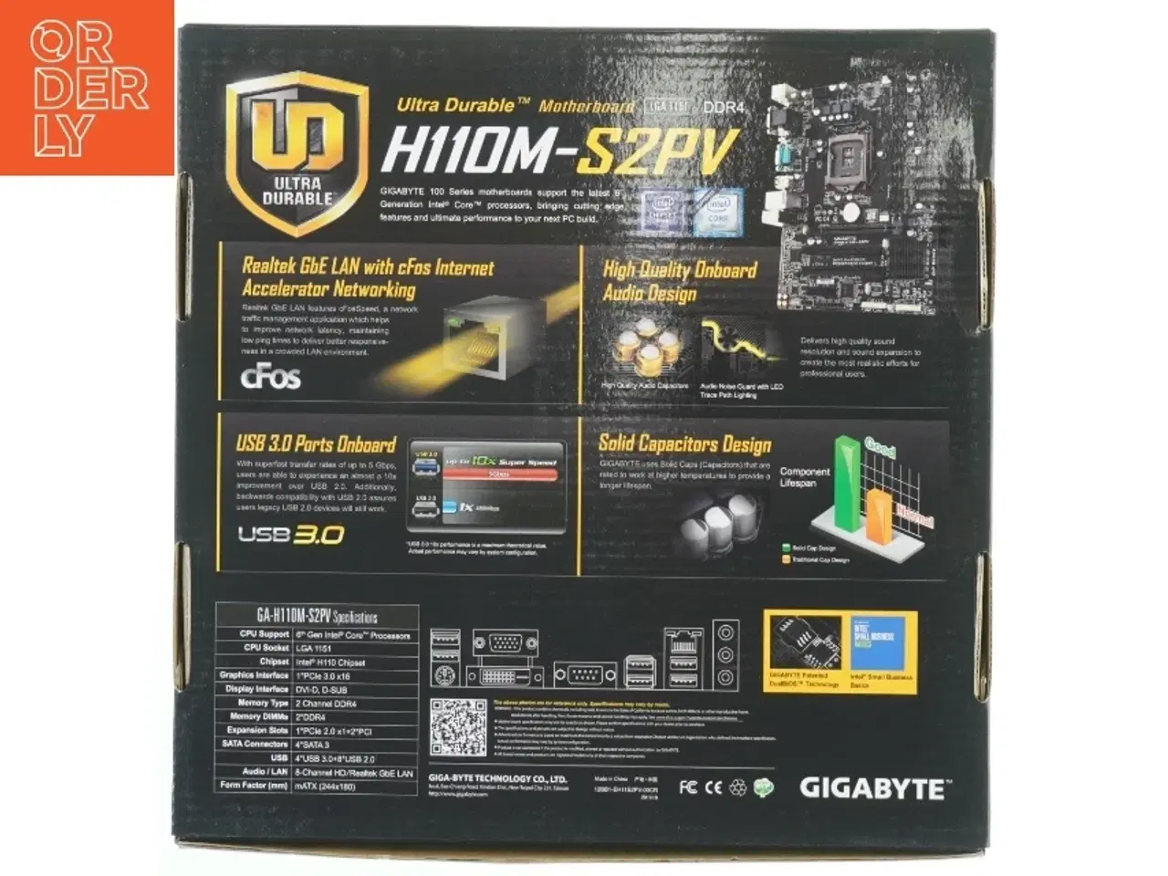 Billede 3 - Bundkort - GIGABYTE H110M-S2PV fra Gigabyte (str. 27x27 cm)