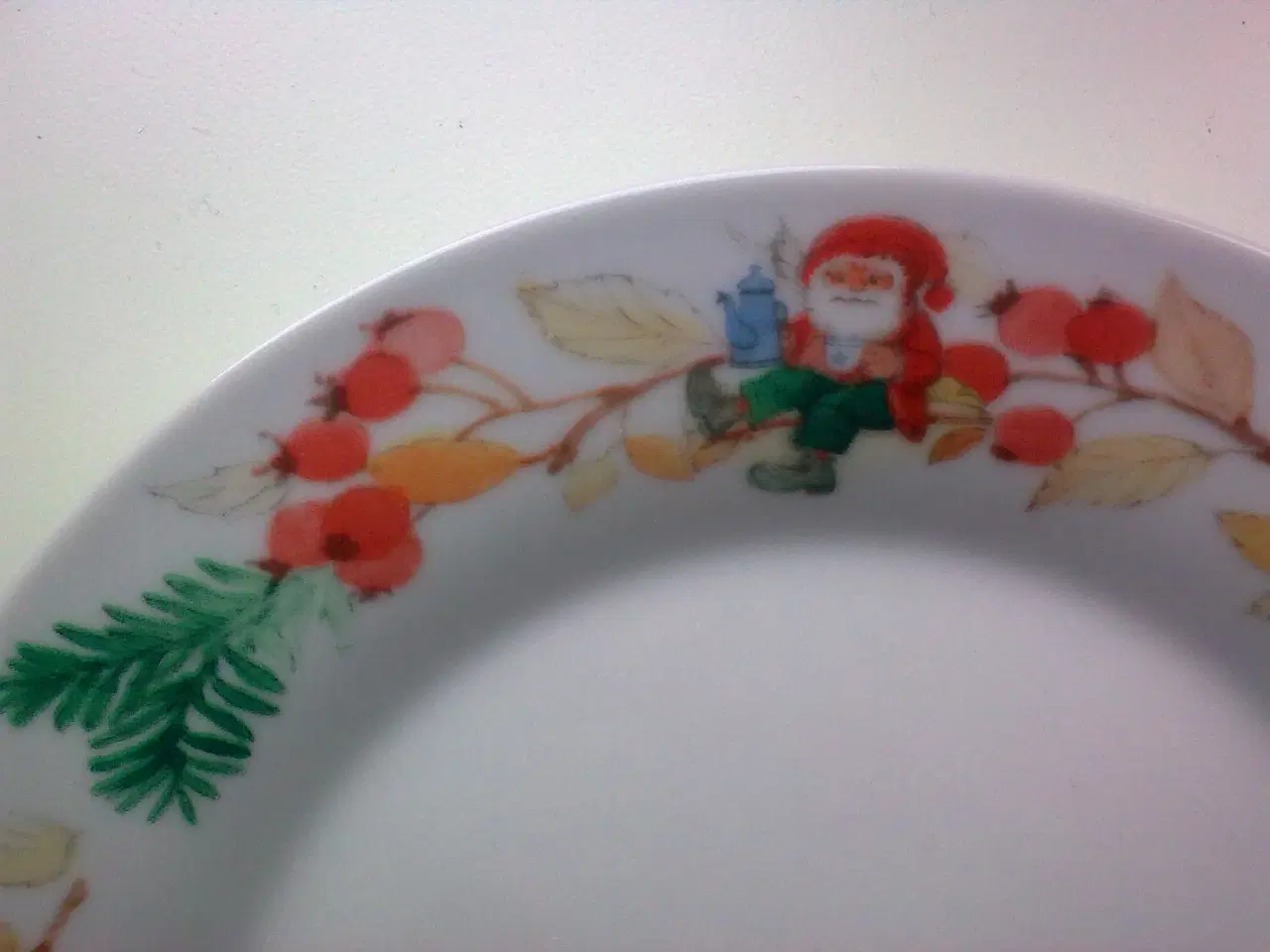 Billede 1 - Mads Stage JUL Natur Nissen hvid tallerken x 4