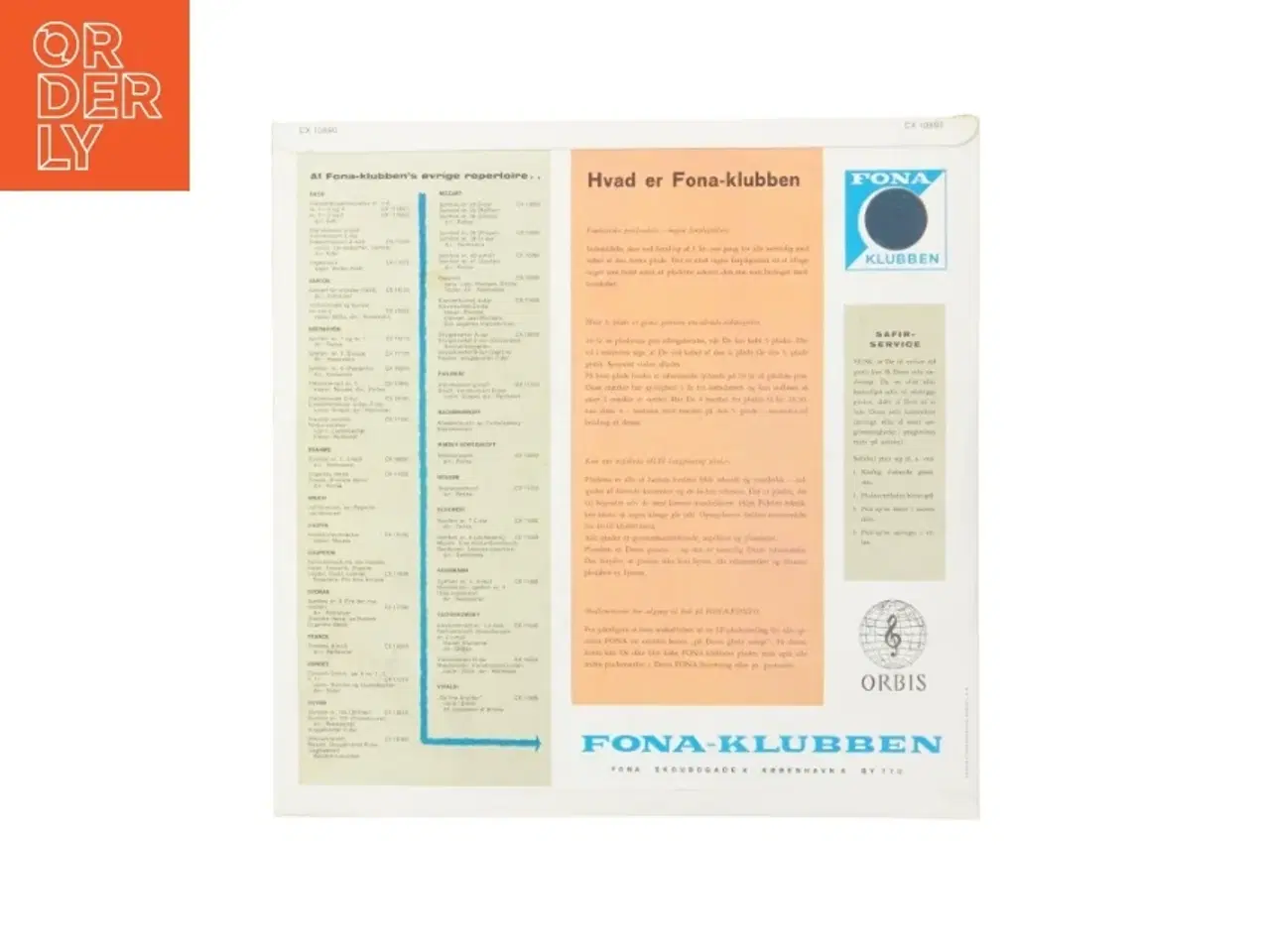 Billede 3 - Mozart LP - Fona-klubben fra Orbis