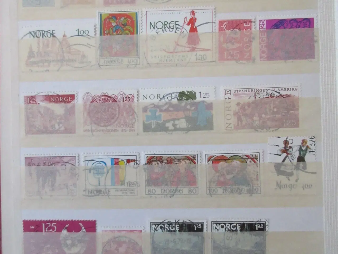 Billede 6 - Samling Norge 335 forskellige stemplet mærker