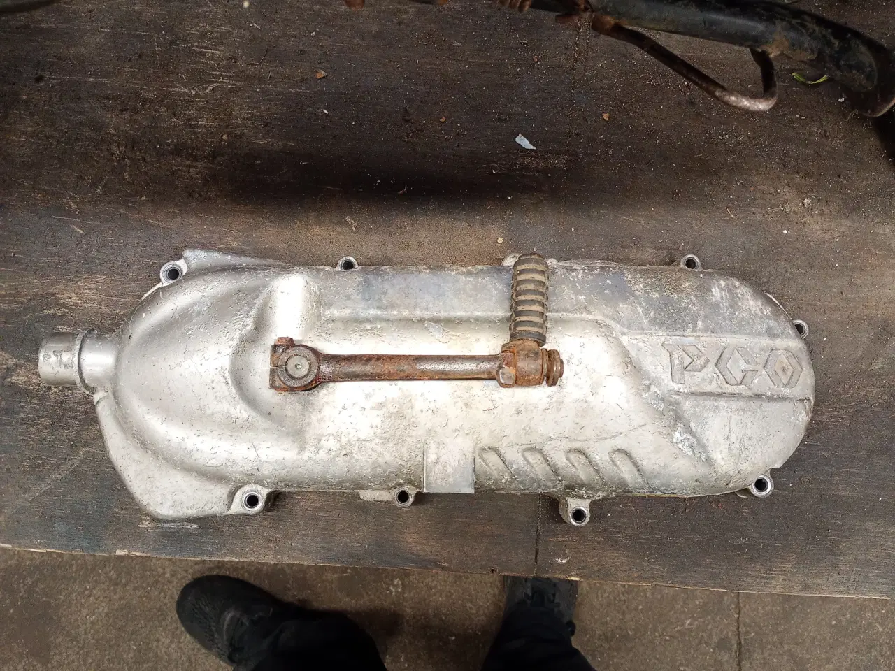 Billede 1 - Komplet originalt kickstarterskjold til pgo comet 