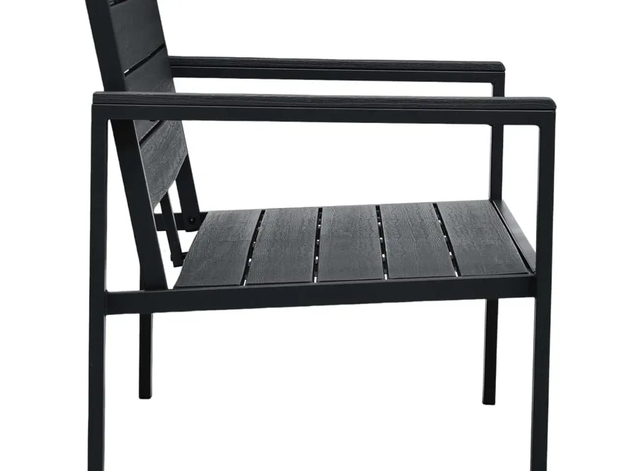 Billede 4 - Havebænk 120 cm HDPE trælook sort