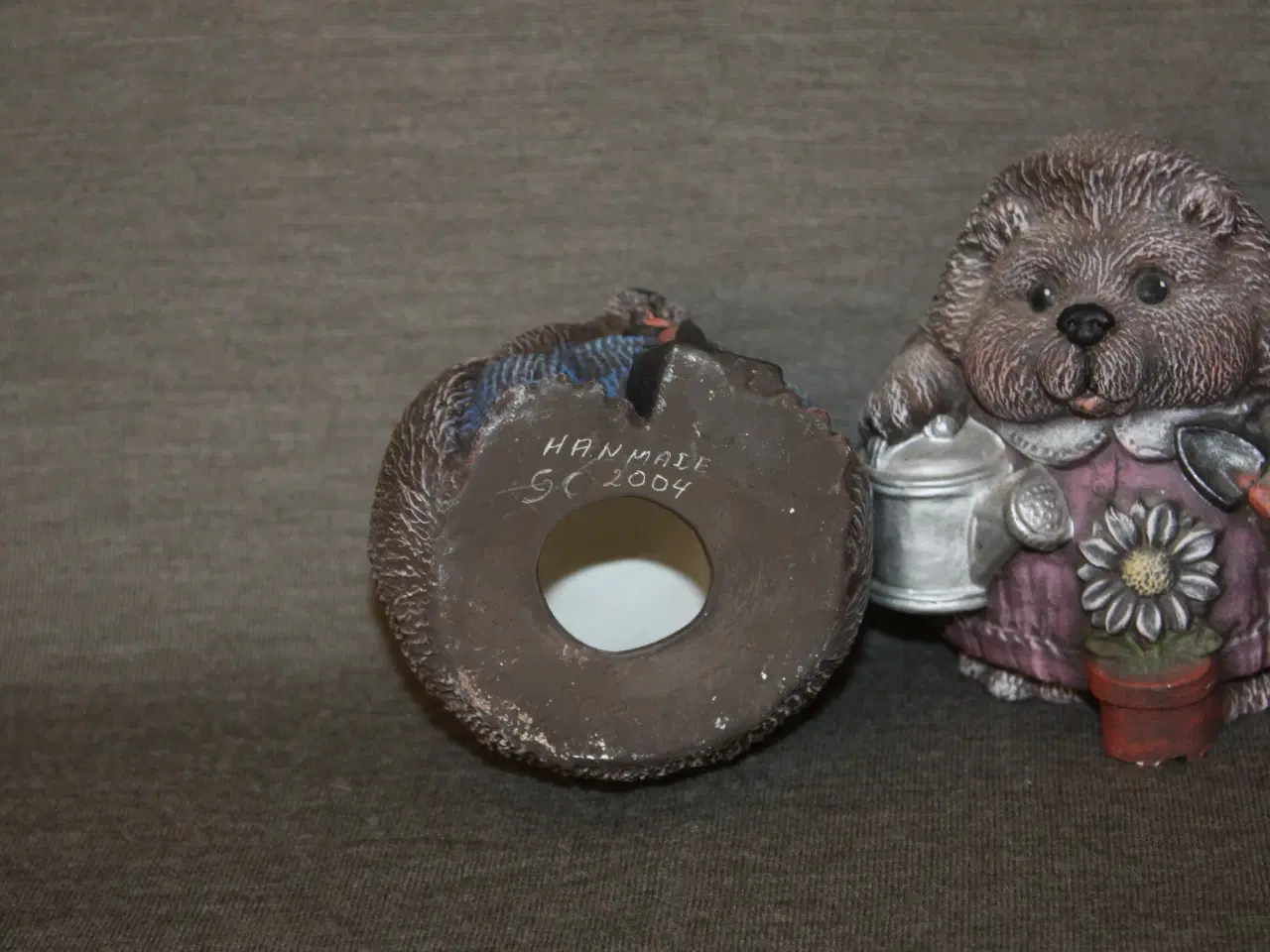 Billede 2 - Pindsvin figur i keramik Igelpapa und Igelmama