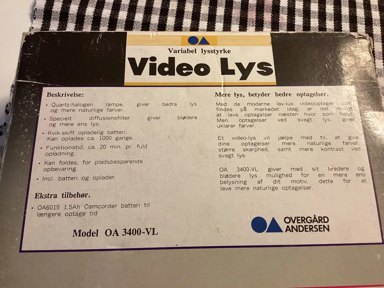 Billede 6 - Video Lys inkl. batteri og oplader