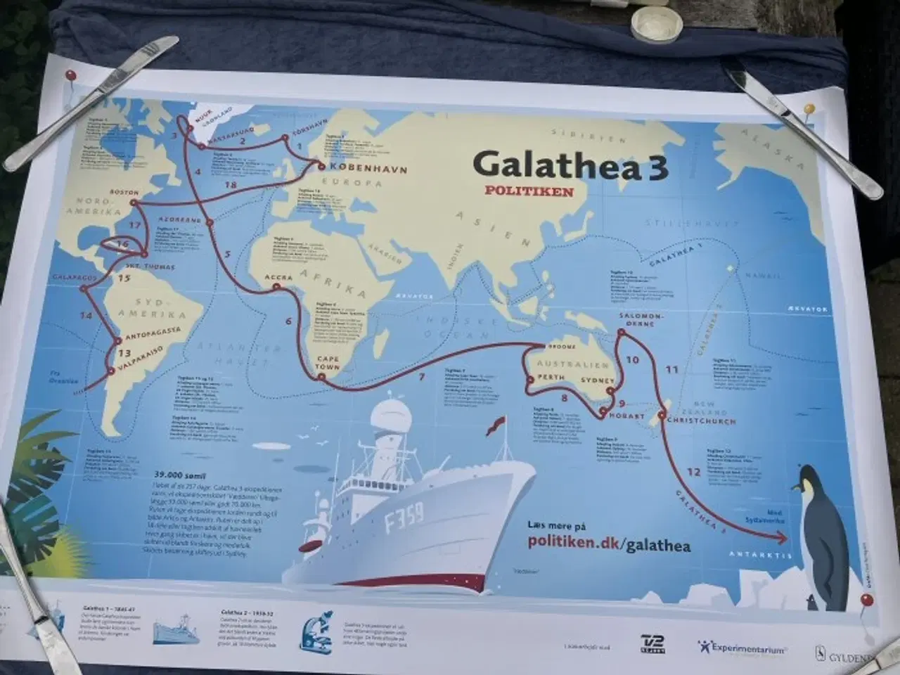 Billede 2 - Galathea ekspeditionen – 2 plakater fra Politikens