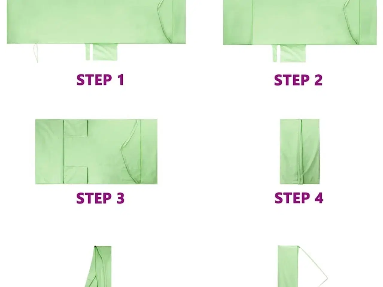 Billede 12 - Liggestols håndklæder 2 stk Grøn 210 x 75 cm