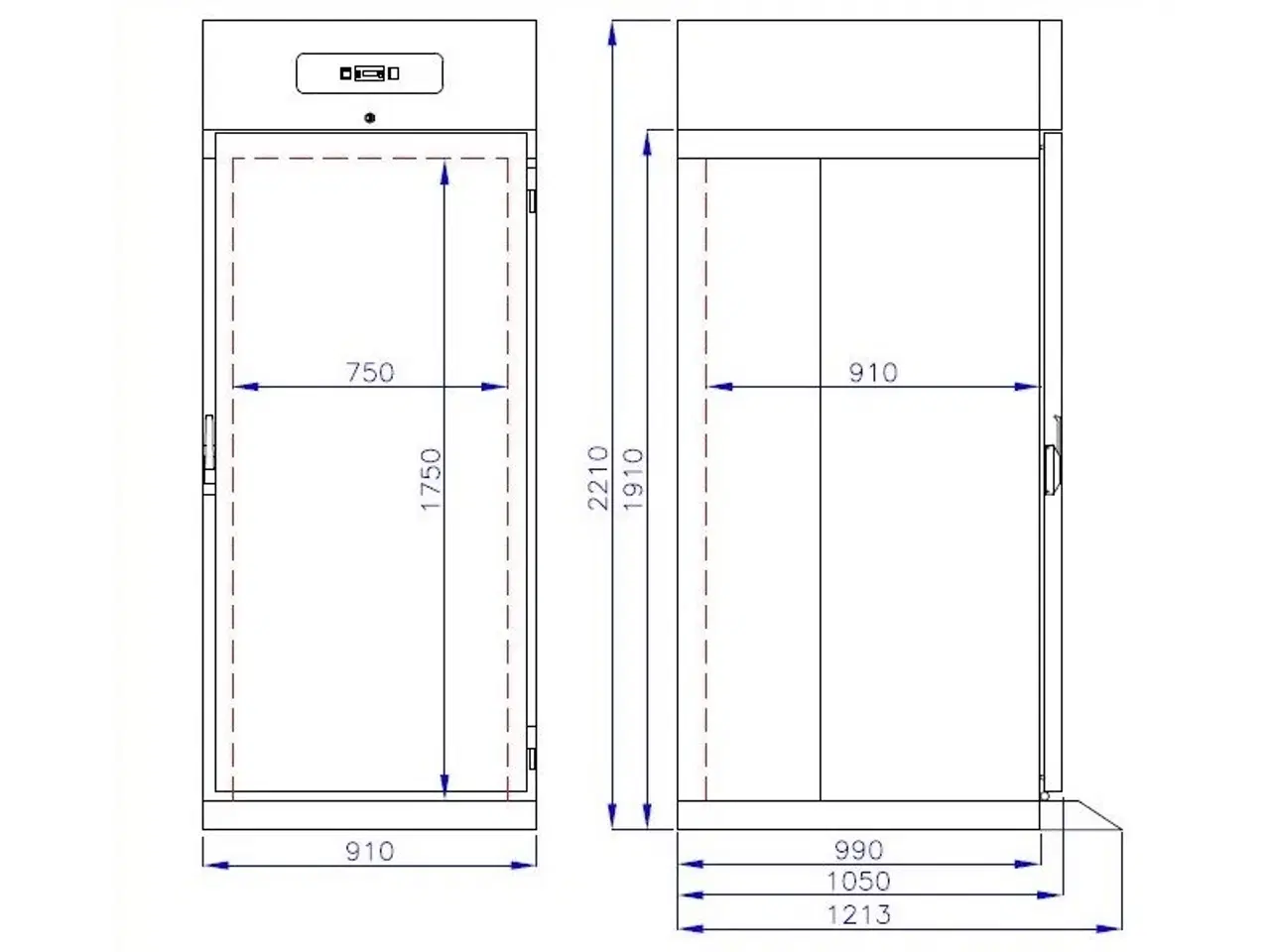 Billede 3 - Combisteel industrikøleskab – 91x121x221 cm