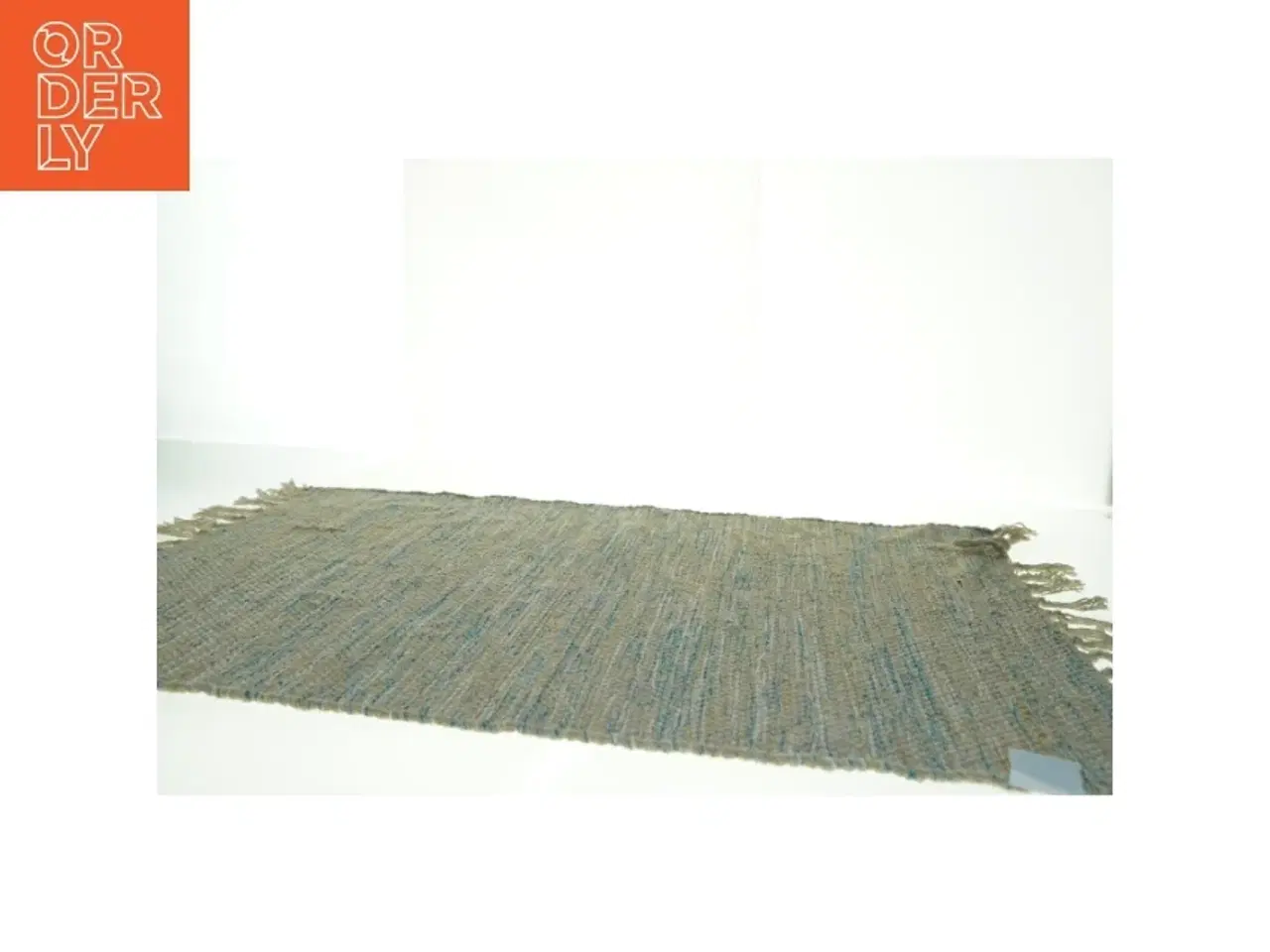 Billede 2 - Vævet tæppe med frynser fra Mørke Gaard (str. 60 x. 100 cm)