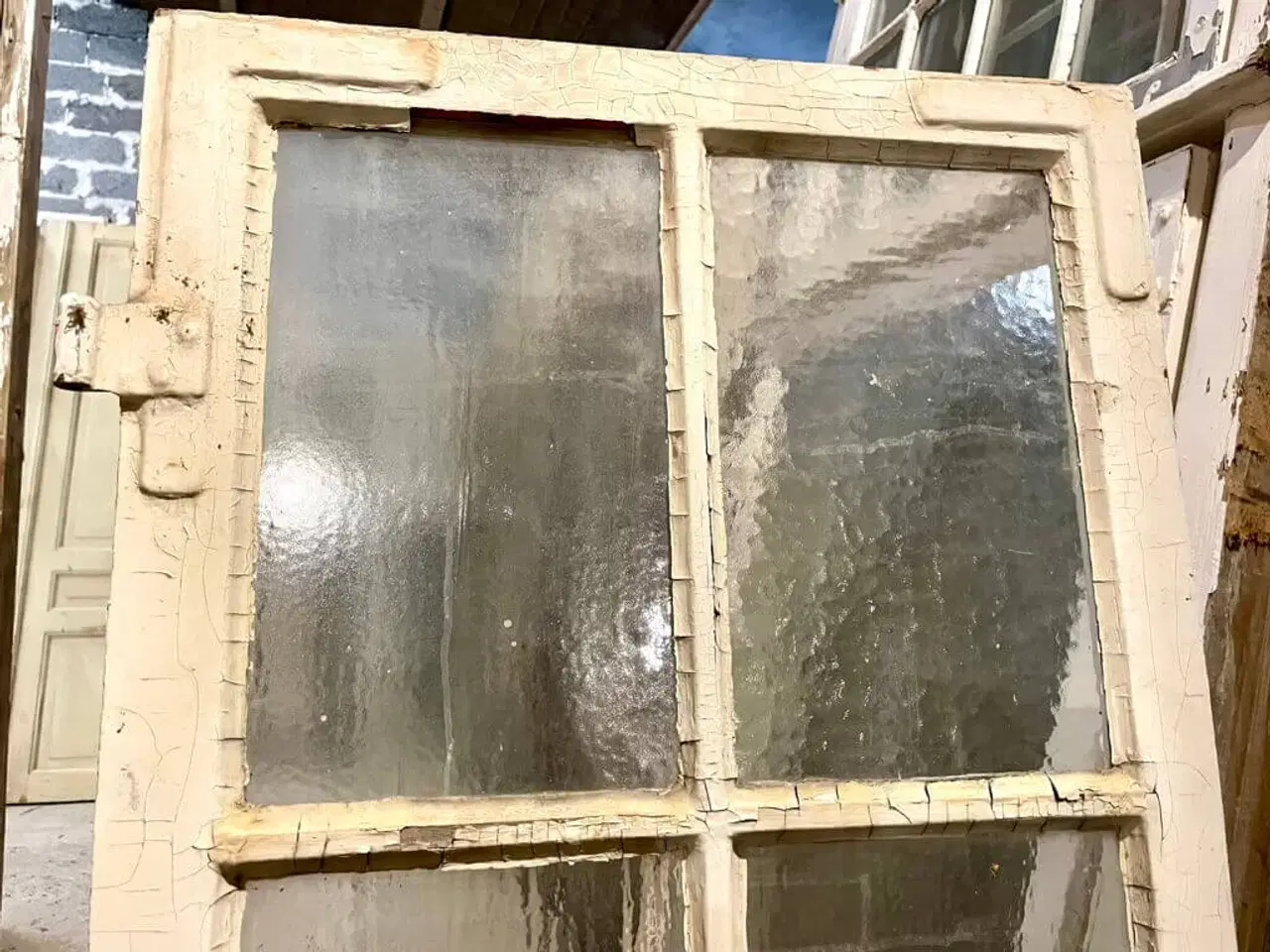 Billede 3 - 6-ruders vinduesramme m. matteret råglas