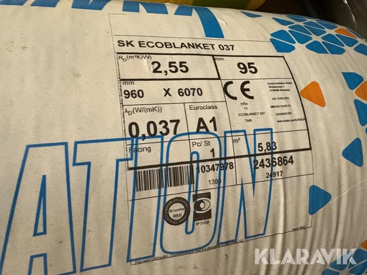 Billede 3 - Isolering Knauf, Isover 8 styk.