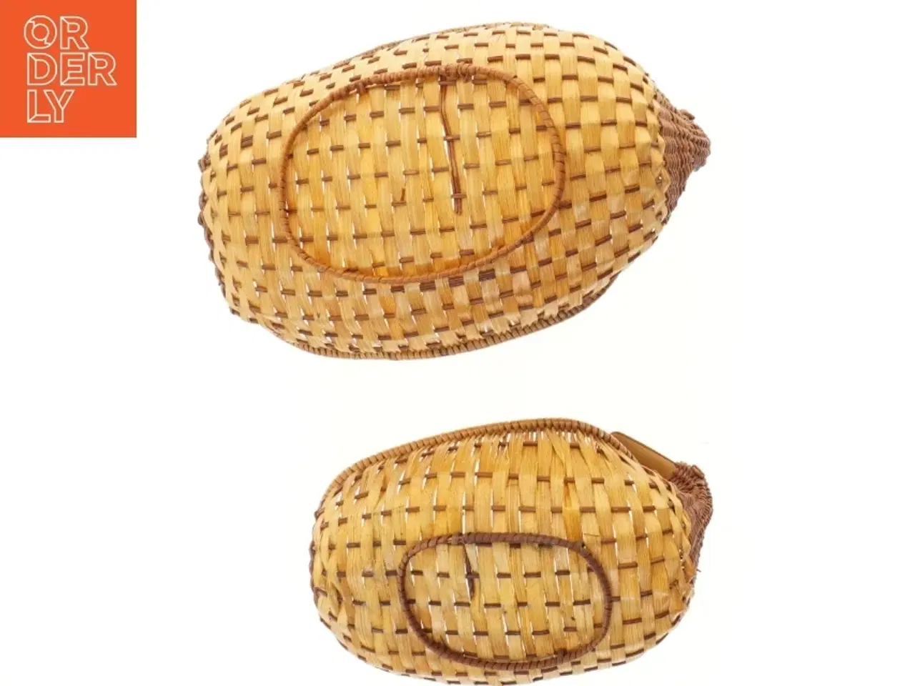 Billede 2 - Flettede kurve med dekorative håndtag (str. 29 cm og 23 cm)