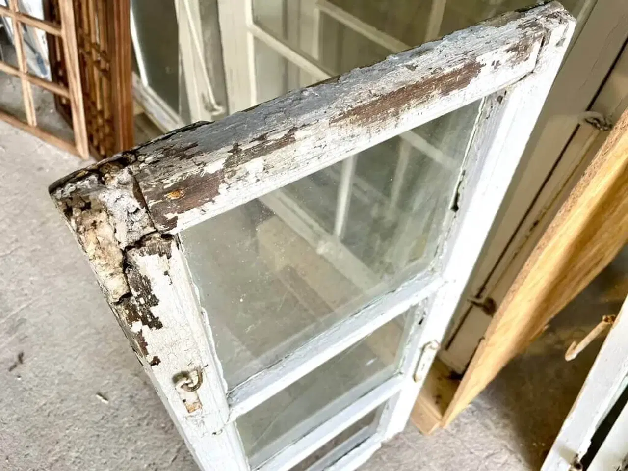 Billede 4 - Antik 3-ruders vinduesramme til istandsættelse