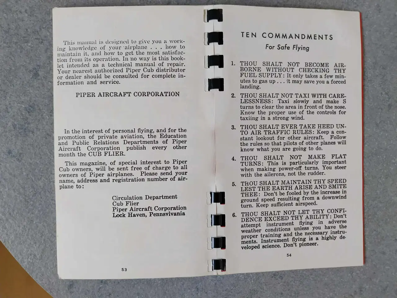 Billede 7 - Continental manual A50/A65/A75/A80, Piper Cup