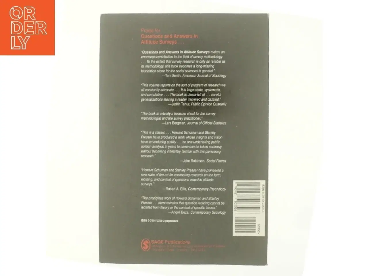Billede 3 - Questions and answers in attitude surveys : experiments on question form, wording, and context (Bog)