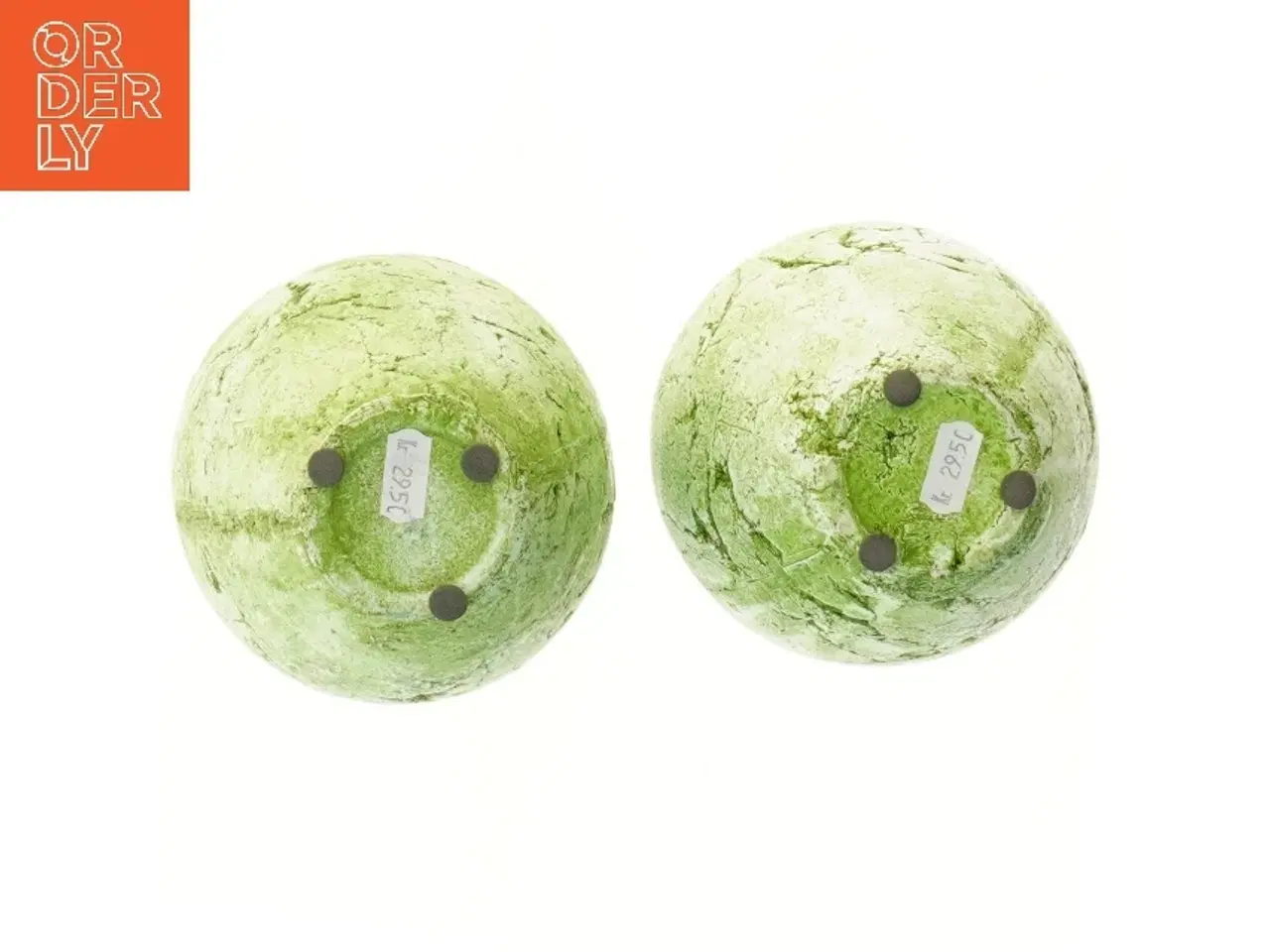 Billede 3 - Sæt med grønne vaser (str. Ø 13 cm længde 12 cm)