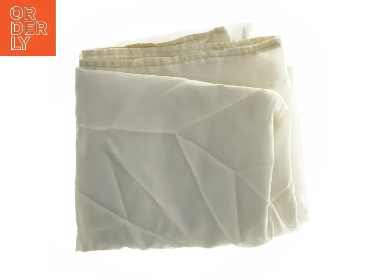 Billede 2 - Hvidt bruseforhæng med øskner (str. 170x170 cm)