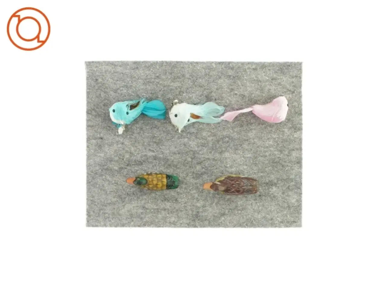 Billede 2 - Dekorations fugle 5 styk (str. L: 5 cm)