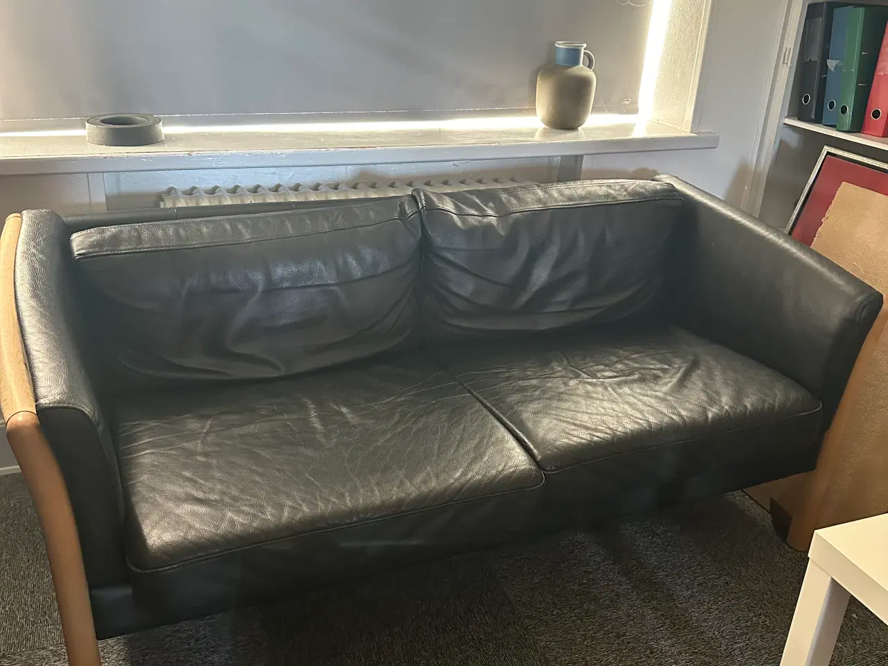 Billede 1 - 2 pers lædersofa 