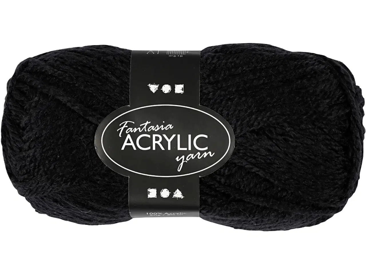 Billede 1 - Fantasia Polyacrylgarn, 80m, Sort, 50g