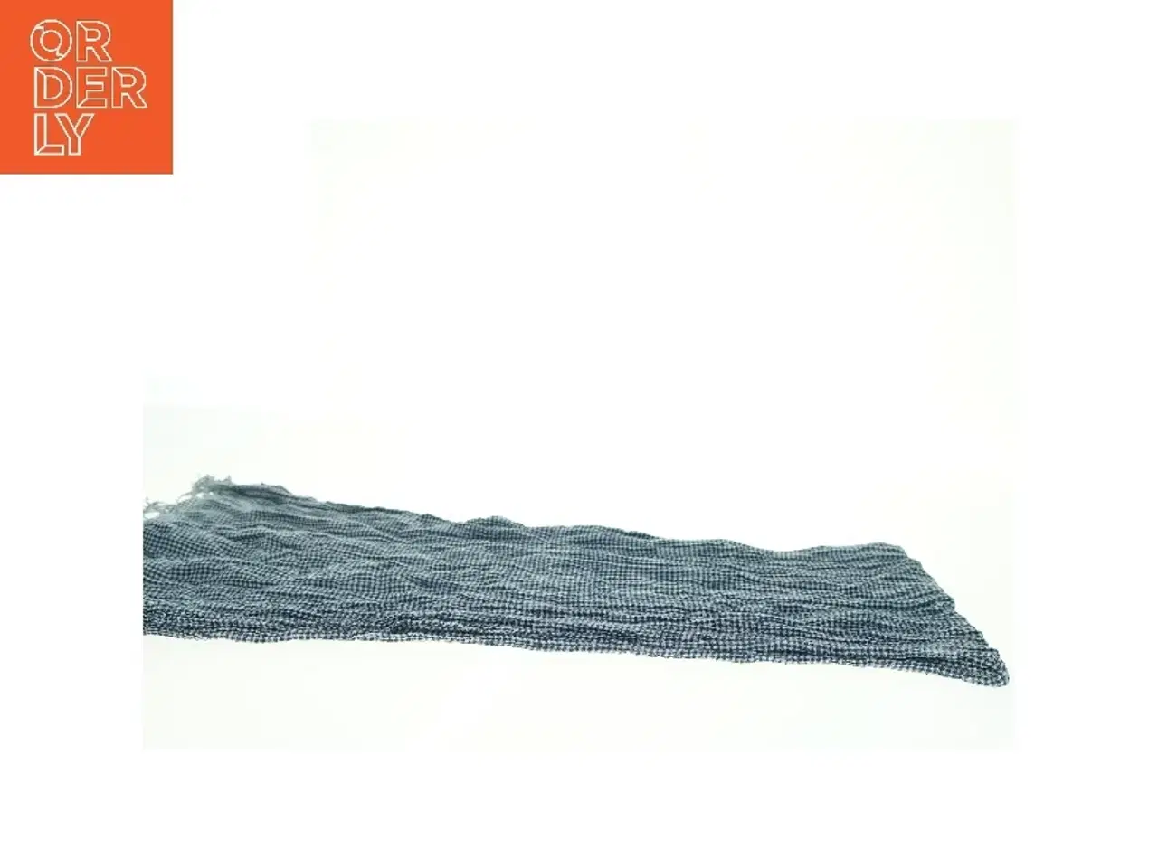 Billede 8 - Blåt og hvidt ternet tæppe (str. 155 x 70 cm)