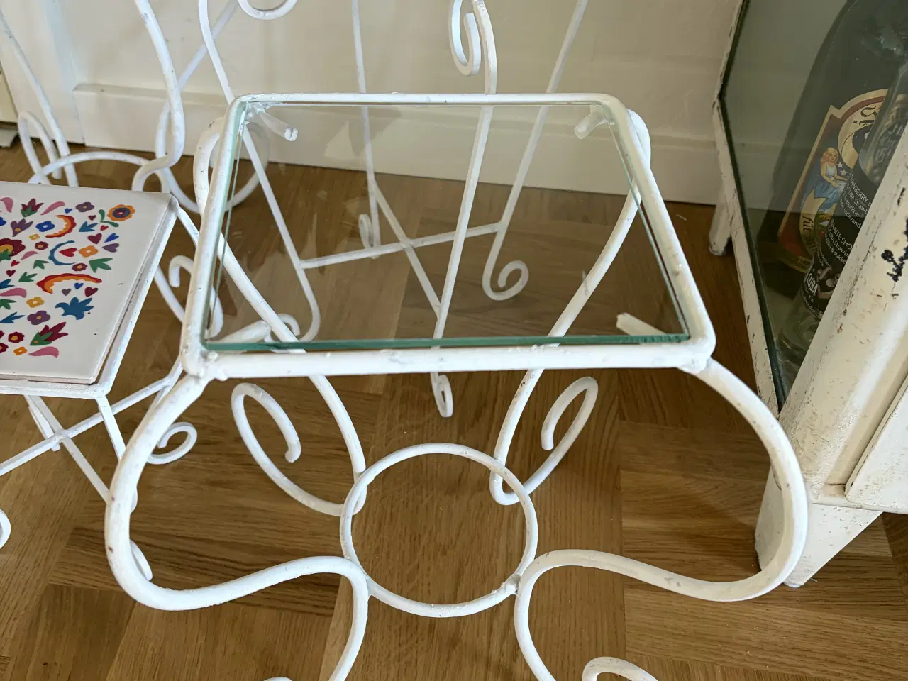 Billede 3 - Blomsterbord metal hvide