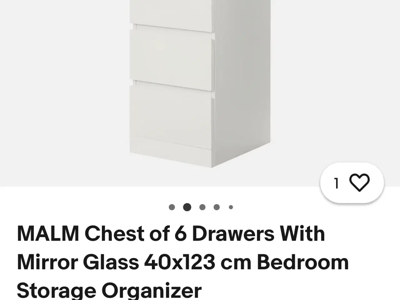 Billede 3 - IKEA MALM med spejl