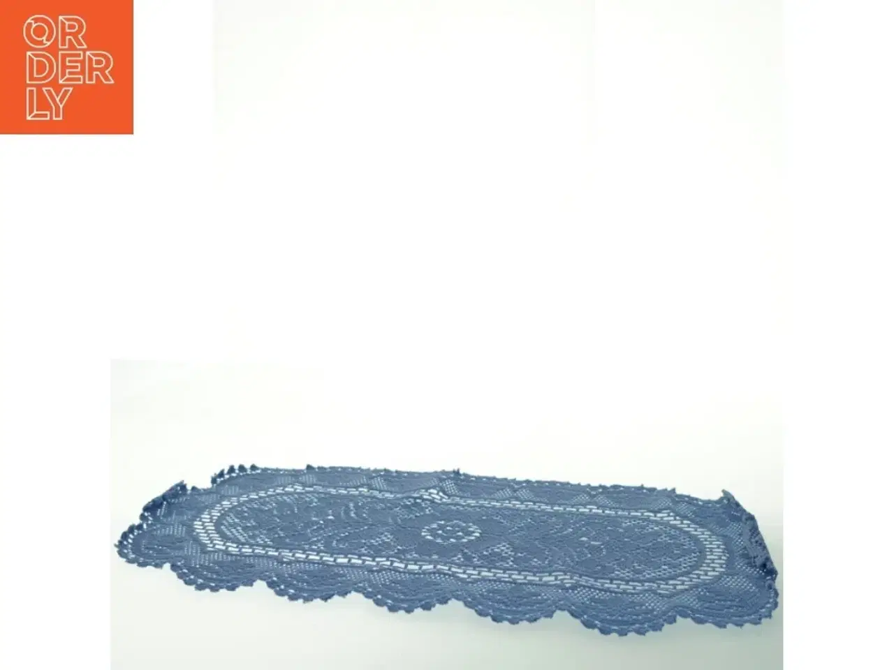 Billede 2 - Blåt hæklet tekstil (str. 50x30 cm)