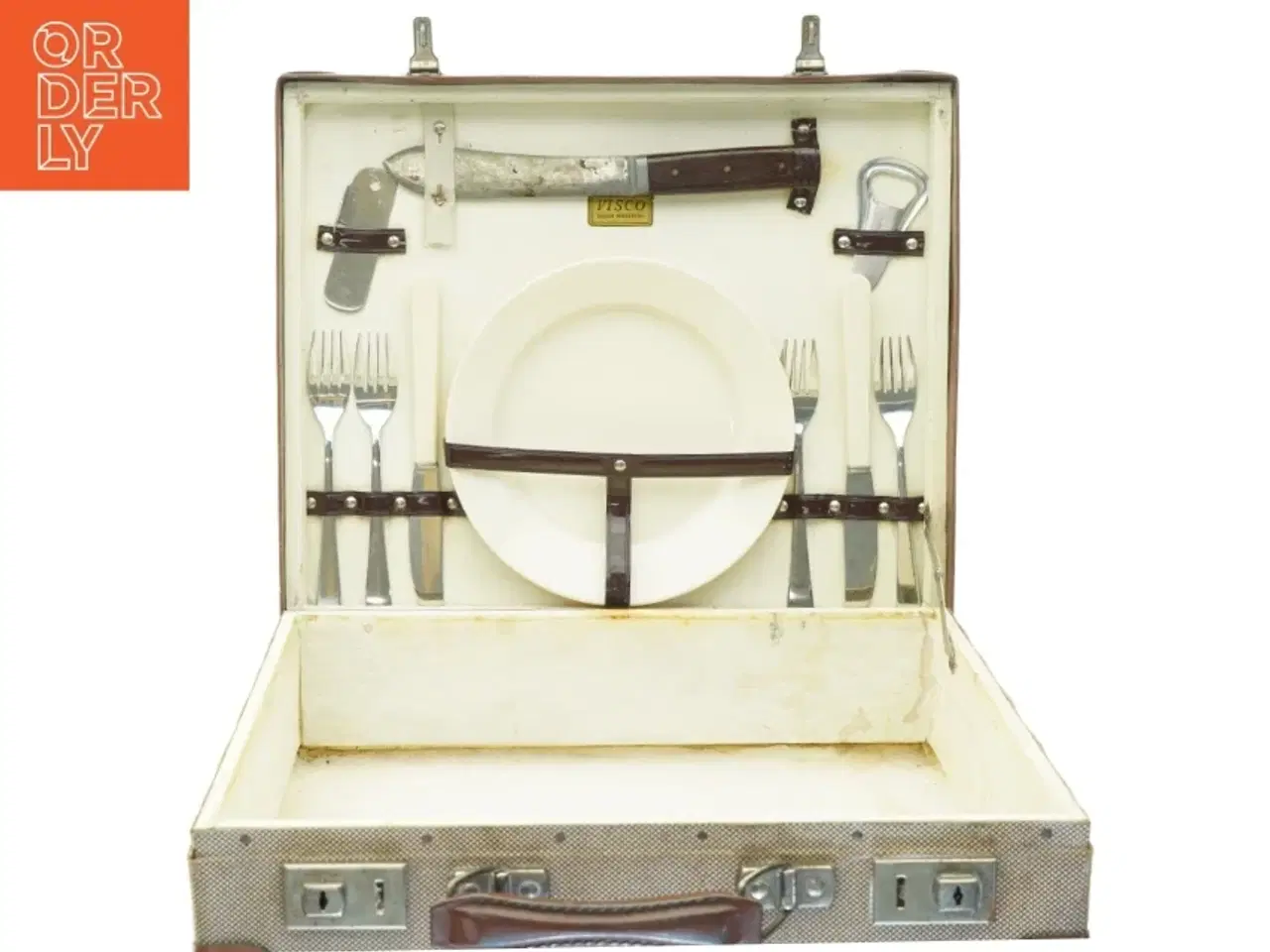 Billede 1 - Vintage picnic-kuffert fra Visco (str. 40 x, 33 x 13 cm)
