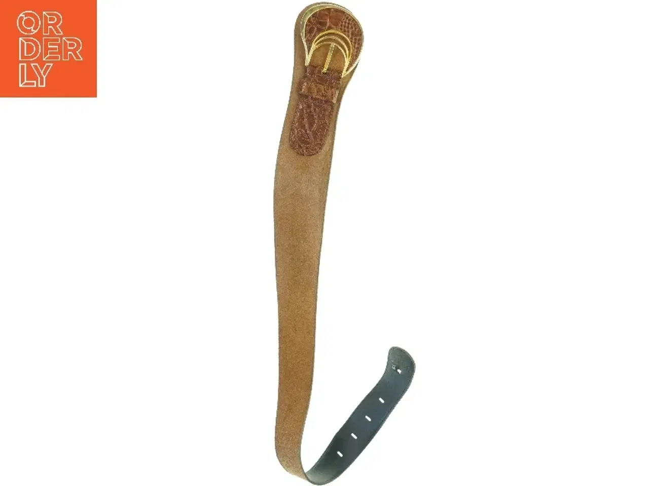 Billede 5 - Læderbælte med guldspænde (str. Længde, 75 cm. b. 5 - 10 cm)