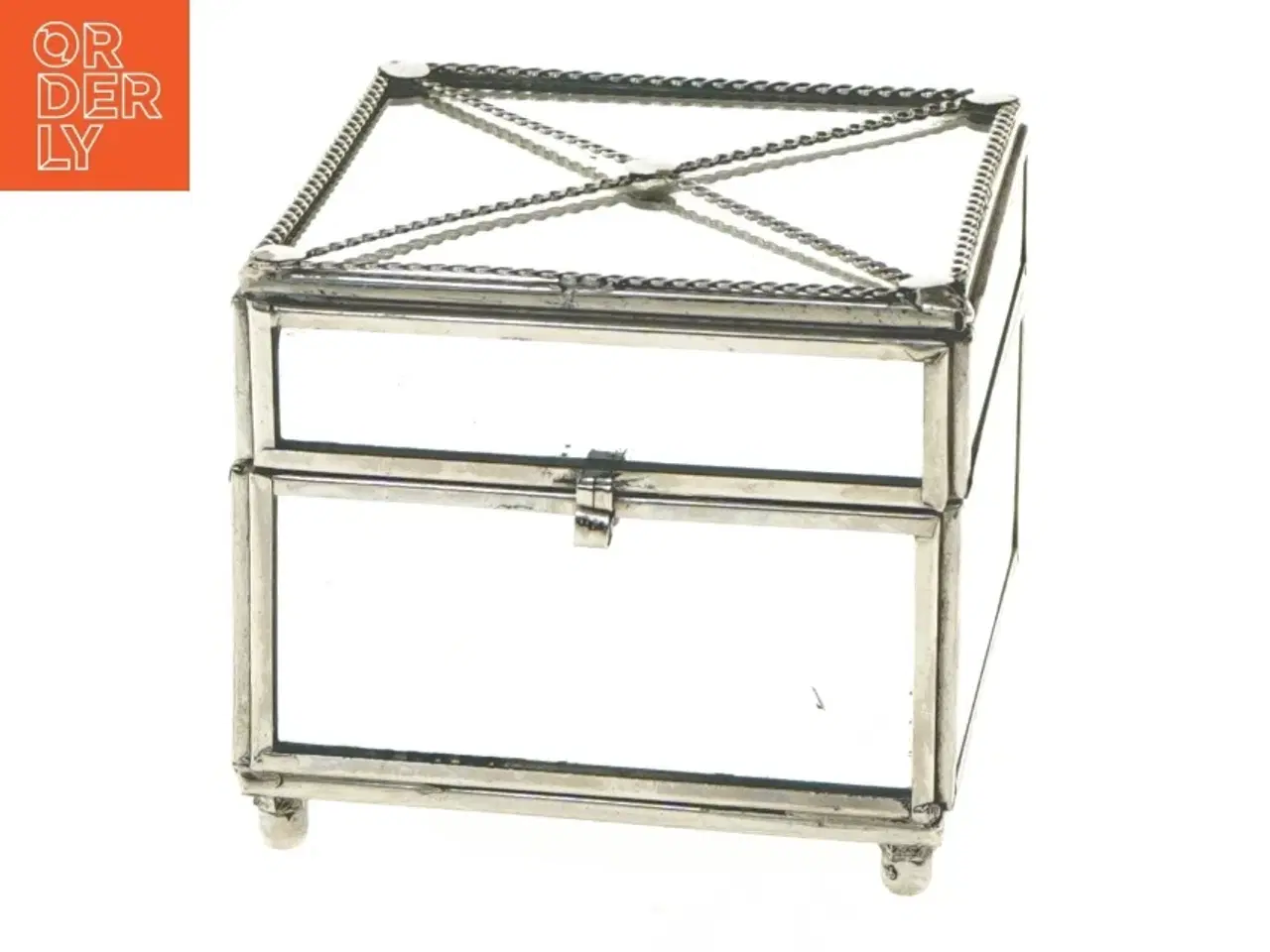 Billede 1 - Spejl smykkeskrin til dekoration (str. 11x8,5 cm)