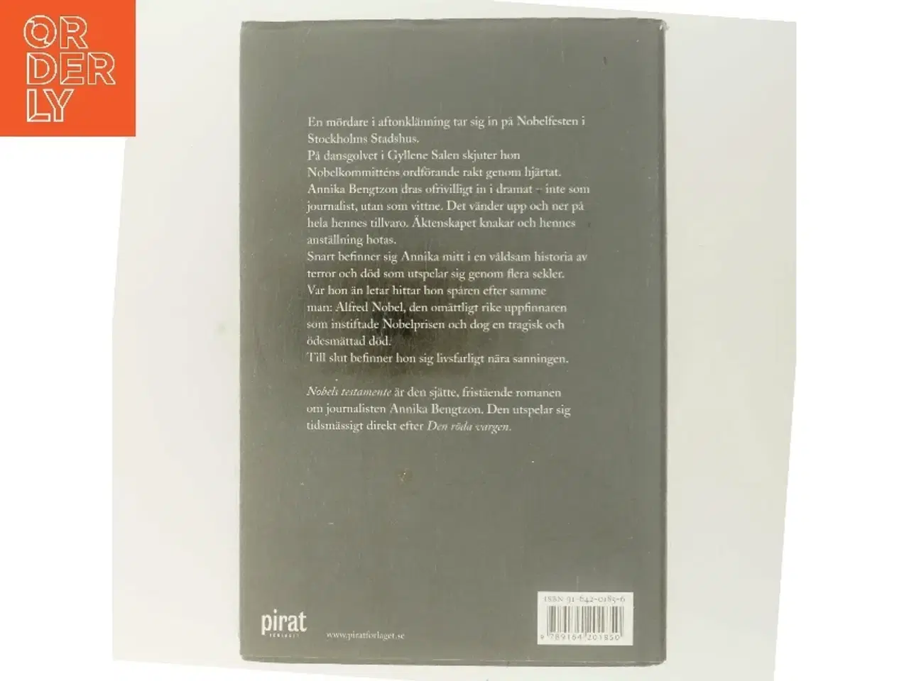 Billede 3 - Nobels testamente (Svensk tekst) af Liza Marklund (Bog)
